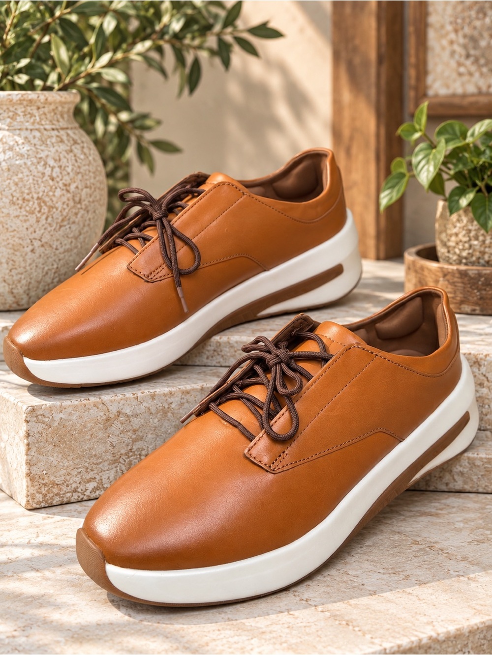 Wolf & Shepherd SuperCrossover Leather Hybrid Sneakers Honey White Men’s 10